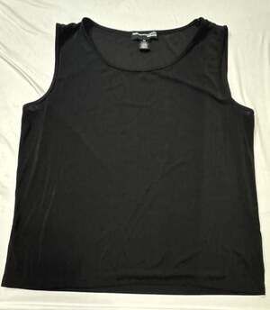 774 Norton McNaughton Woman Plus Size 2X Black Sleeveless Tank Top